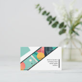 カスタム抽象芸術モダンミニマリスト 名刺 (スタンド正面)