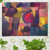 カスタム抽象芸術ヴィヴィヴィヴィッド幾何学芸術 キッチンタオル (折り畳み)