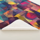 カスタム抽象芸術ヴィヴィヴィヴィッド幾何学芸術 シェルパブランケット (3/4)