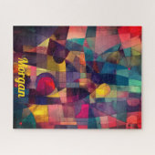 カスタム抽象芸術ヴィヴィヴィヴィッド幾何学芸術 ジグソーパズル (横)