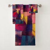 カスタム抽象芸術ヴィヴィヴィヴィッド幾何学芸術 バスタオルセット (インサイチュ)