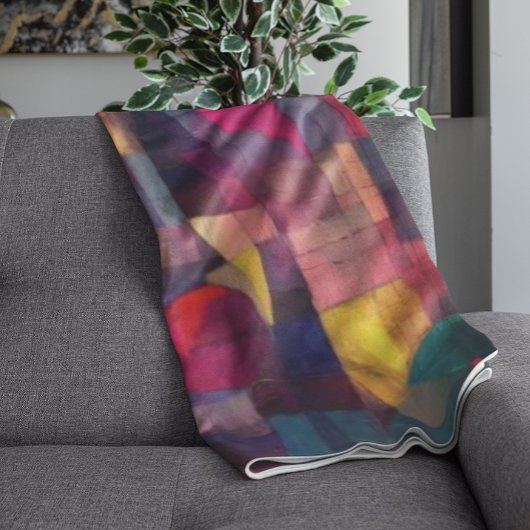 カスタム抽象芸術ヴィヴィヴィヴィッド幾何学芸術 フリースブランケット