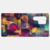 カスタム抽象芸術ヴィヴィヴィヴィッド幾何学芸術 SAMSUNG GALAXYケース (裏面横)
