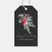 カスタム抽象芸術冬のクリスマスの水の色離れの ギフトタグ (正面)