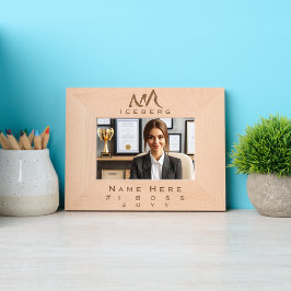 カスタム抽象芸術感動的アイスバーグラインアート レーザー彫刻フレーム