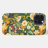 カスタム抽象芸術日本の春の花パターン iPhoneケース (裏面横)