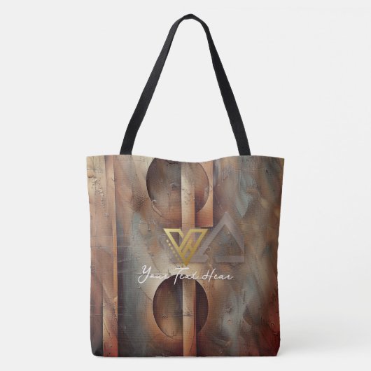 カスタム抽象芸術素朴トート トートバッグ (裏面)