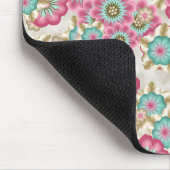 カスタム抽象芸術花日本のアートパターン マウスパッド (コーナー)