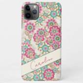 カスタム抽象芸術花日本のアートパターン iPhoneケース (裏面)