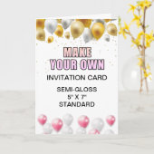 カスタム招待状カード カード (黄色い花)