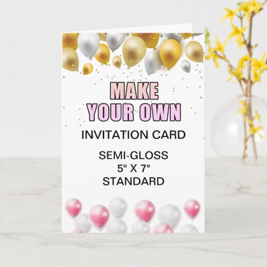 カスタム招待状カード カード (黄色い花)