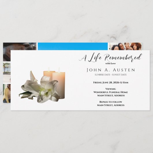 カスタム招待状カード – フラットカード (正面/裏面)