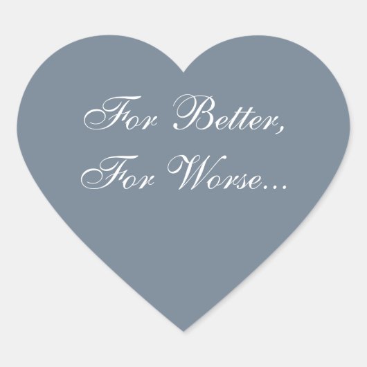 カスタム招待状石板グレイ ハートシール (正面)