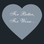 カスタム招待状石板グレイ ハートシール<br><div class="desc">カラーマッチング石板グレー結婚のテーマ石板グレーとホワイト招待状シール – のブログ作家は結婚頻繁に知る考え：どのステッカーが本当に結婚式招待状を作るのかポップ・アートの?これらの相補的でパーソナライズ結婚可能なカスタマイズ可能な石板グレーと白のシール来は、フォトポストカードと様々なウェディング招待パケットの一致を示す素晴らし。の石板グレーと結婚ホワイトシーズンの準備を整える – 結婚式招待状文房具のパケカスタムットを設定するための招待状。</div>