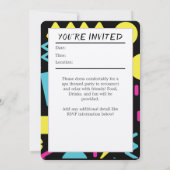 カスタム招待状 - レトロ 80年代 90年代 テーマパーティー 招待状 (裏面)