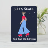 カスタム招待状 - ローラー スケートの誕生日パーティー 招待状 (スタンド正面)