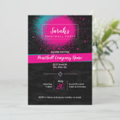 カスタム招待状:女の子のペイントボールパーティー 招待状 (スタンド正面)