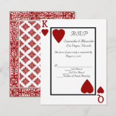 カスタム招待状 遊戯王 キング/クイーン 返信カード (正面/裏面)