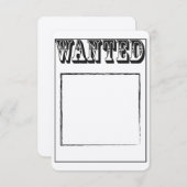 カスタム指名手配 招待状 (正面/裏面)