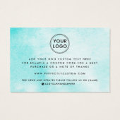 カスタム挿入するアクア青感謝してい水色 (裏面)