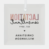 カスタム授乳コンサルタントのスペシャリストIBCLC ガラスオーナメント (裏面)