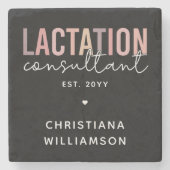 カスタム授乳コンサルタントのスペシャリストIBCLC ストーンコースター (正面)