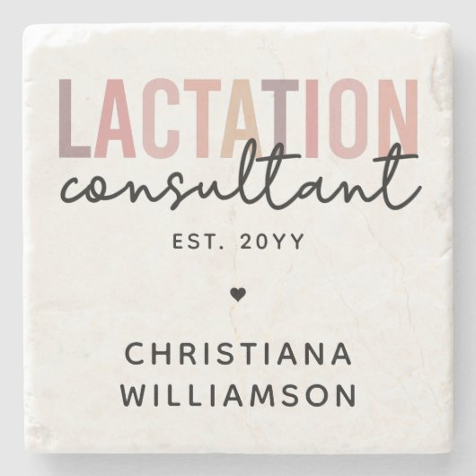 カスタム授乳コンサルタントのスペシャリストIBCLC ストーンコースター (正面)