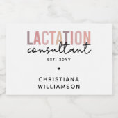 カスタム授乳コンサルタントのスペシャリストIBCLC スパークリングワインラベル (シングルラベル)