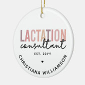 カスタム授乳コンサルタントのスペシャリストIBCLC セラミックオーナメント (左)