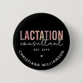カスタム授乳コンサルタントのスペシャリストIBCLC  缶バッジ (正面)
