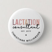 カスタム授乳コンサルタントのスペシャリストIBCLC 缶バッジ (正面)