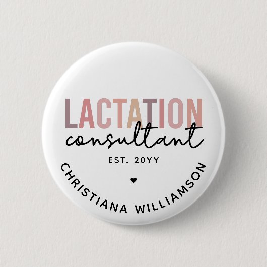 カスタム授乳コンサルタントのスペシャリストIBCLC 缶バッジ (正面)