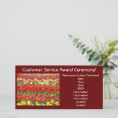 カスタム授賞式招待状カードチューリップ (スタンド正面)