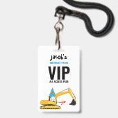 カスタム掘削機バースデーパーティーパス特典バッジ バッジ (正面(ネックストラップ付))