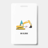 カスタム掘削機バースデーパーティーパス特典バッジ バッジ (裏面)