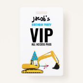 カスタム掘削機バースデーパーティーパス特典バッジ バッジ (正面)