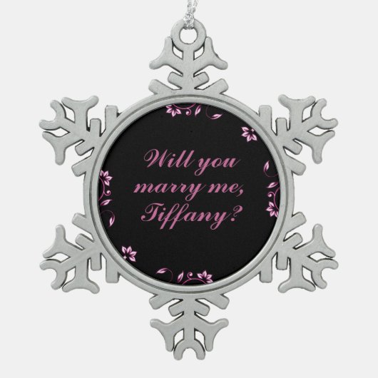 カスタム提案オーナメント スノーフレークピューターオーナメント (正面)