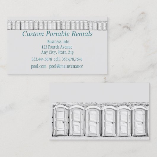 カスタム携帯トイレレンタル 名刺 (正面/裏面)
