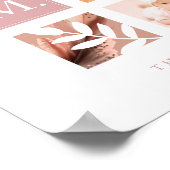 カスタム撮影コラージモノグラムフローラテーマ ポスター (角)