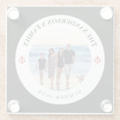 カスタム撮影ブラックサークルレッドいかり ガラスコースター (裏面)