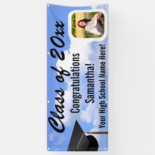 カスタム撮影卒業屋外スカイヤードバナー 横断幕 (縦)