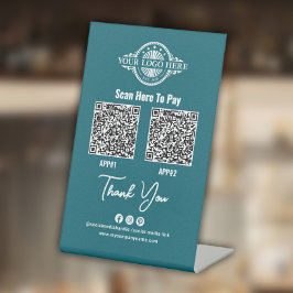 カスタム支払いQRコード、Paypal、Venmo、カスタムApp 台座サイン