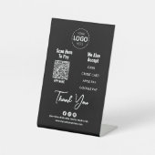 カスタム支払QRコード、支払 台座サイン (正面)