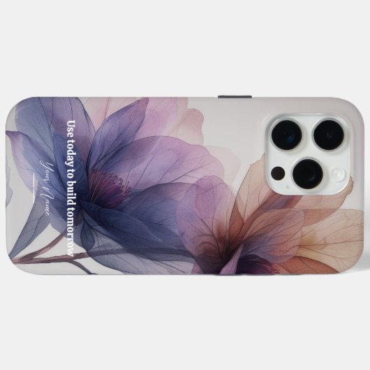 カスタム放射花びらiPhone 15 Pro Max Cas Case-Mate iPhoneケース (裏面 (横))