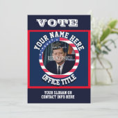 カスタム政治キャンペーンテンプレート 招待状 (スタンド正面)