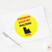 カスタム救マルチーズ ラウンドシール (封筒)