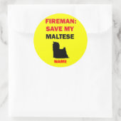 カスタム救マルチーズ ラウンドシール (バッグ)