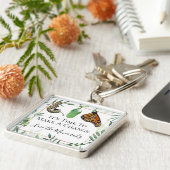 カスタム救(昆虫)オオカバマダラ、モナーク蝶の保護 キーホルダー (側面)