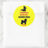 カスタム救My Bichon Frise ラウンドシール (バッグ)