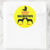 カスタム救My Bullmastiffs ラウンドシール (バッグ)